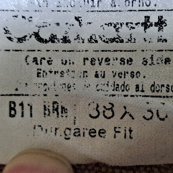 Carhartt Carpenter Jeans/Pants Dungaree Fit Men's 38x29 Tan Hammer Loop 8-Pocket - Picture 2 of 12